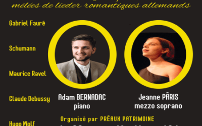 Concert à 16h30 organisé par Préaux Patrimoine réservation au 06 85 62 18 29