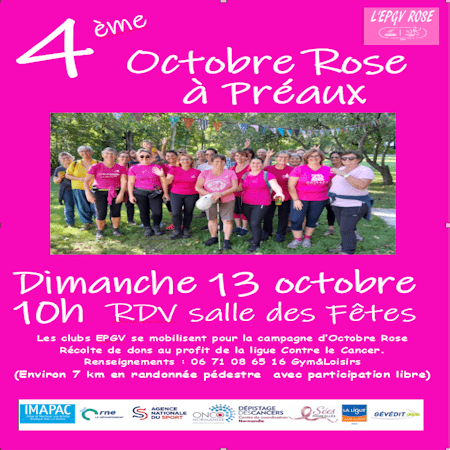 4ème Octobre Rose à Préaux avec Gym&Loisirs