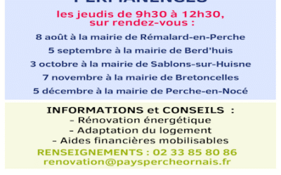 Permanences Plateforme Habitat du Pays du Perche ornais